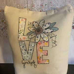 Floral LOVE Tote Bag